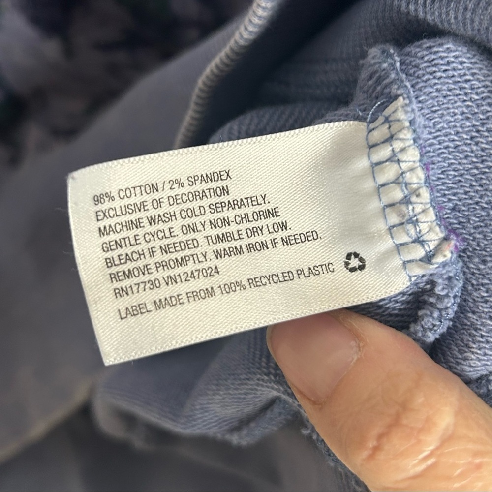 JoyLab Women's Blue Marble Print Relaxed Fit Sweatshirt - Picture 10 of 12